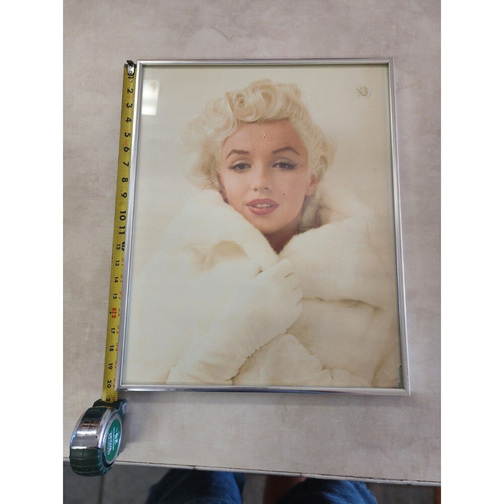 BIG Marilyn Monroe Photo Picture Framed Glass Nice Frame 20x16x1